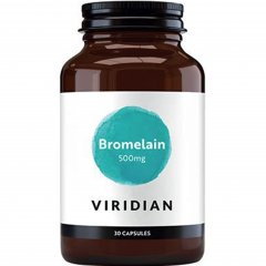 Bromelainas VIRIDIAN 500 mg, 30 kapsulių