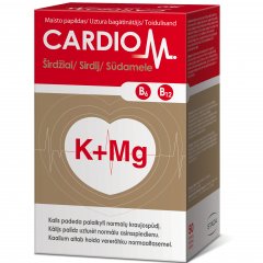 Širdžiai CARDIOM K+MG, 50 tab.