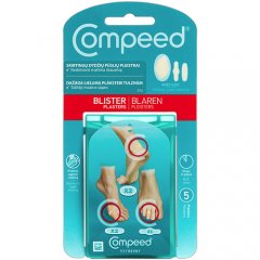 Pleistrų nuo nutrynimų rinkinys COMPEED, 5 vnt.  Pleistrų nuo nutrynimų rinkinys COMPEED, 5 vnt.