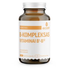 Bioaktyvus vitaminų B1 - B12 kompleksas ECOSH, 90 kapsulių