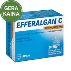 EFFERALGAN C 330 mg/200 mg šnypščiosios tabletės N20