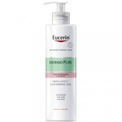 Trigubo poveikio prausimosi gelis EUCERIN DERMOPURE, 400 ml