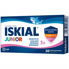 Iskial Junior kramtomosios kapsulės, 30 vnt.