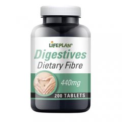 Fibre (maistinės skaidulos) LIFEPLAN, 200 tablečių