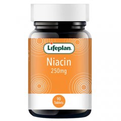Niacinas LIFEPLAN 250 mg, 90 kapsulių