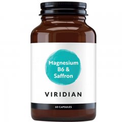 Magnio, Vitamino B6 ir Šafrano kompleksas VIRIDIAN MAGNESIUM, B6 & SAFFRON, 60 kaps.