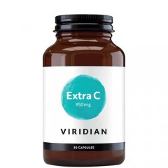 Vitaminas C VIRIDIAN EXTRA C, 950 mg, 30 veganiškų kapsulių