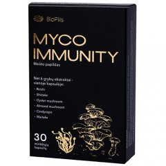 Imunitetui su 6 grybų ekstraktais MYCO IMMUNITY, 30 kaps.