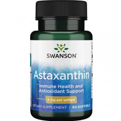 Astaksantinas SWANSON, 4 mg, 60 kapsulių