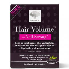 Plaukams ir nagams  NEW NORDIC HAIR VOLUME PLUS NAIL STRONG, 60 tab.