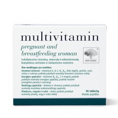 Nėščioms ir žindančioms NEW NORDIC MULTIVITAMIN PREGNANT AND BREASTFEEDING WOMAN, 90 tab. 