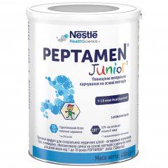 Medicininės paskirties vanilės skonio milteliai PEPTAMEN JUNIOR, 400 g