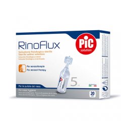 RinoFlux 0,9% 5ml fiziologinis tirpalas inhaliacijoms ir nosiai, sterilus N20