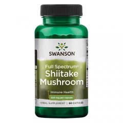 Shiitake SWANSON, 500 mg. 60 kapsulių