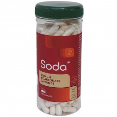 Skrandžio rūgštingumui SODA SODIUM BICARBONATE, 200 kaps.