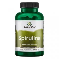 Spirulina SWANSON, 500 mg, 180 kapsulių