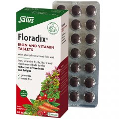 Geležies tabletės FLORADIX, 84 tabletės
