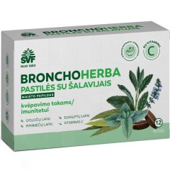 Pastilės su šalavijais ŠVF BRONCHOHERBA, 12 vnt. Pastilės su šalavijais ŠVF BRONCHOHERBA, 12 vnt.