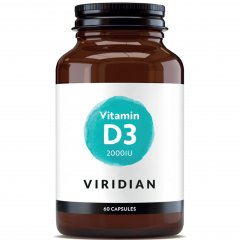 Vitaminas D3 2000IU VIRIDIAN, 60 kaps.