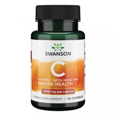 Vitaminas C su erškėtuogėmis SWANSON, 1000 mg, 30 kaps.