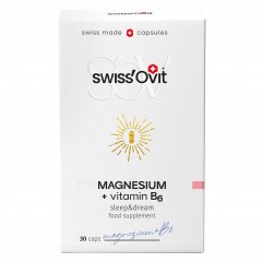 Magnis ir vitaminas B6 SWISSOVIT, 30 kapsulių Magnis ir vitaminas B6 SWISSOVIT, 30 kapsulių
