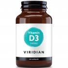 Vitaminas D3 2000IU VIRIDIAN, 60 kaps.