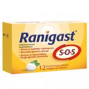 Gastroezofaginio refliukso simptomų,  rėmens ir skrandžio skausmo, malšinimui Ranigast S-O-S kramtomosios tabletės N12 | Mano Vaistinė Gastroezofaginio refliukso simptomų,  rėmens ir skrandžio skausmo, malšinimui Ranigast S-O-S kramtomosios tabletės N12 | Mano Vaistinė