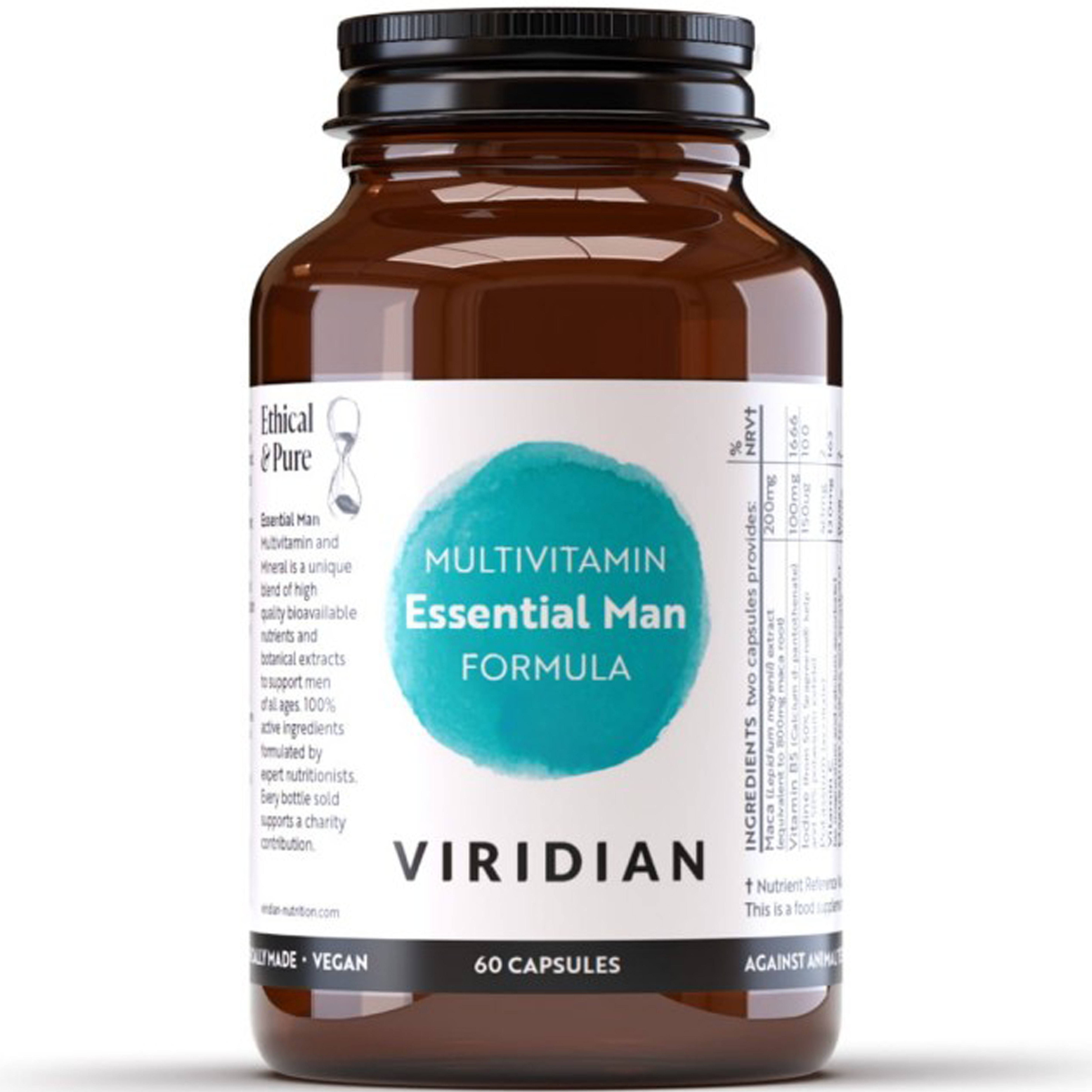 Vyrams VIRIDIAN ESSENTIAL MAN FORMULA, 60 kaps. | Internetinėje “MANO ...